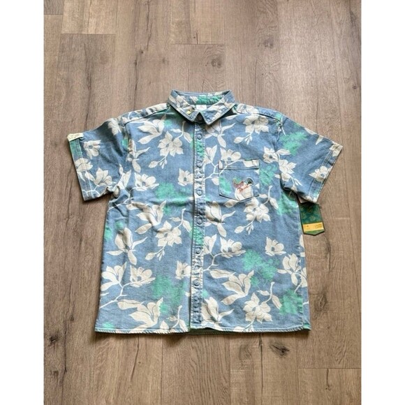 Disney Princess Tiana Prince Naveen denim button down shirt Size Small - Picture 1 of 5